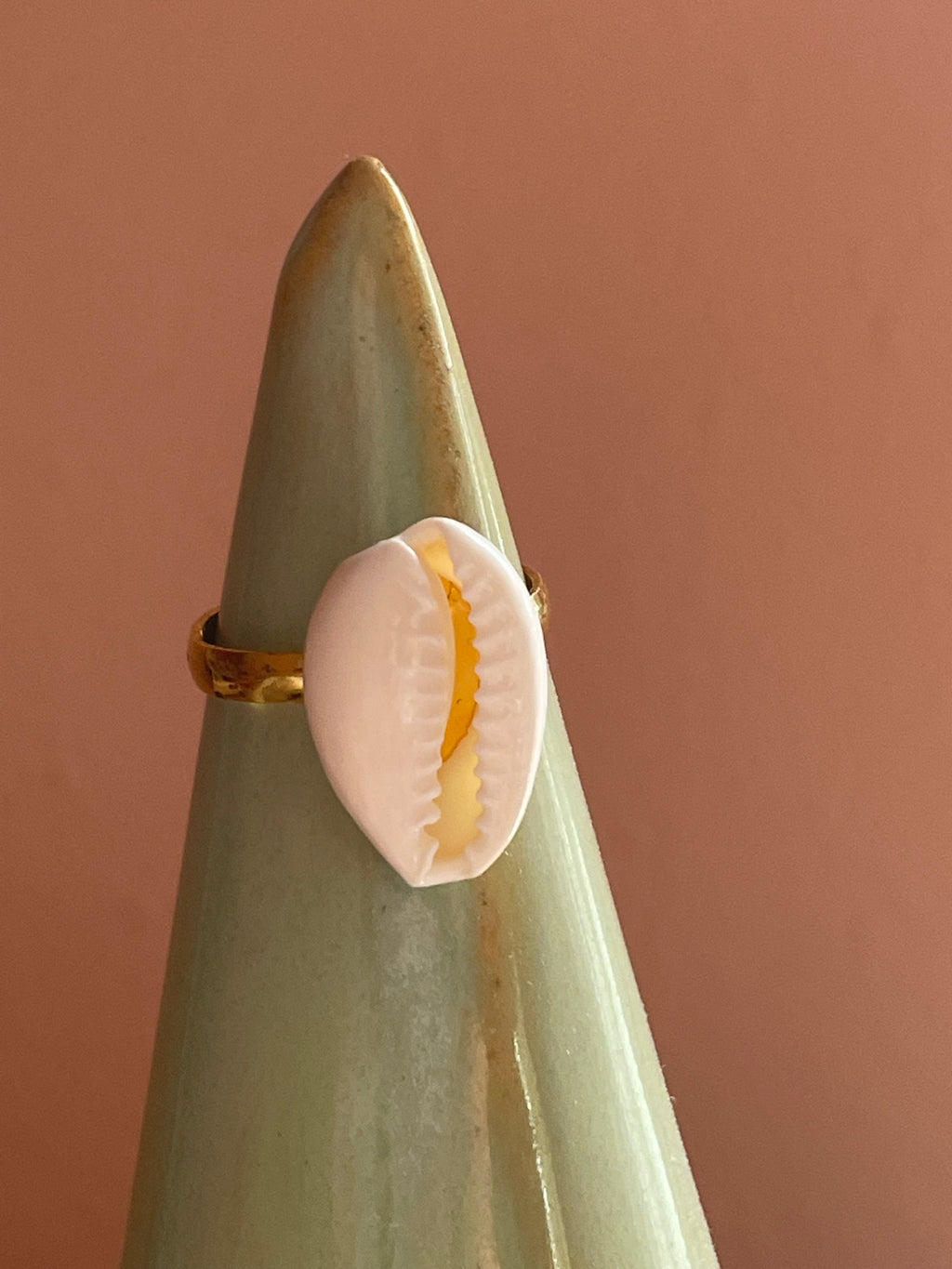 Cowrie Shell Gold Ring
