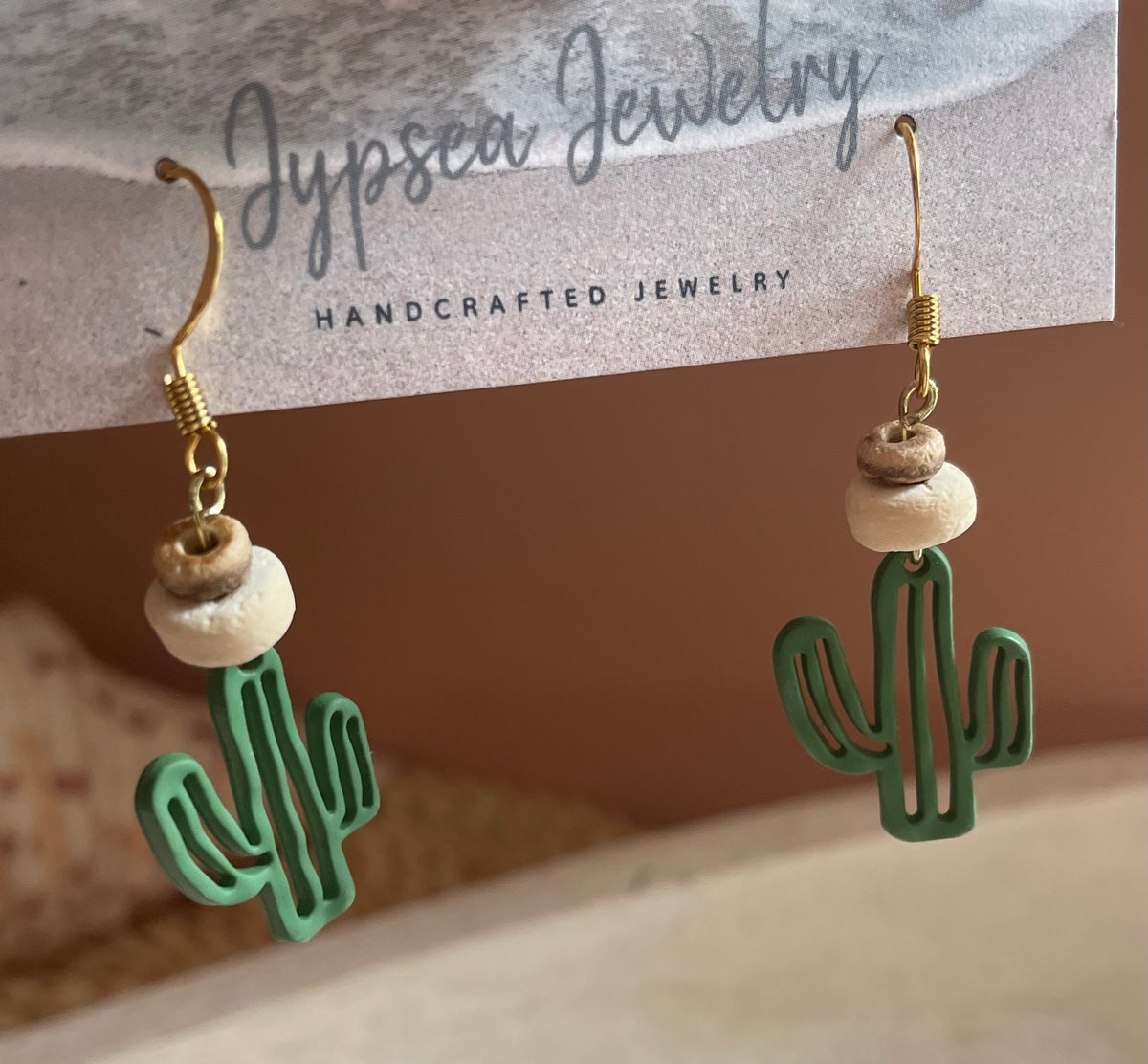 Small Cactus Dangle Earrings