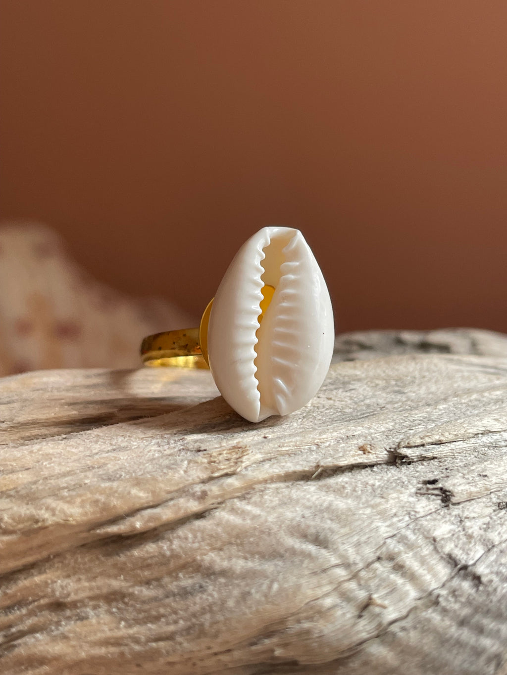 Cowrie Shell Gold Ring