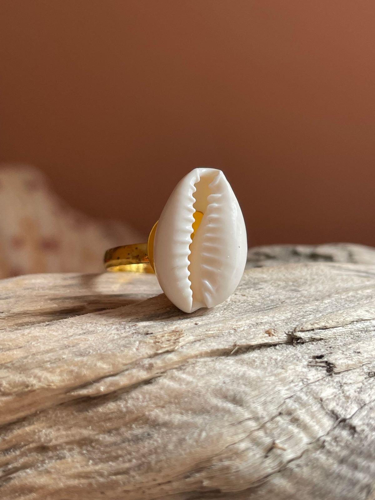Cowrie Shell Gold Ring