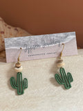 Small Cactus Dangle Earrings