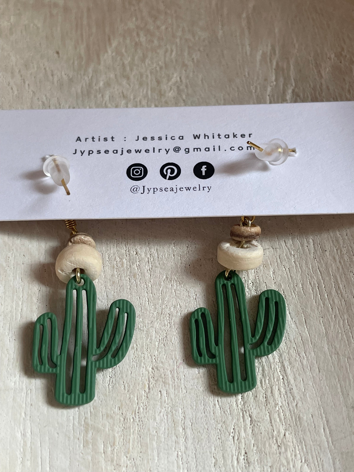 Small Cactus Dangle Earrings