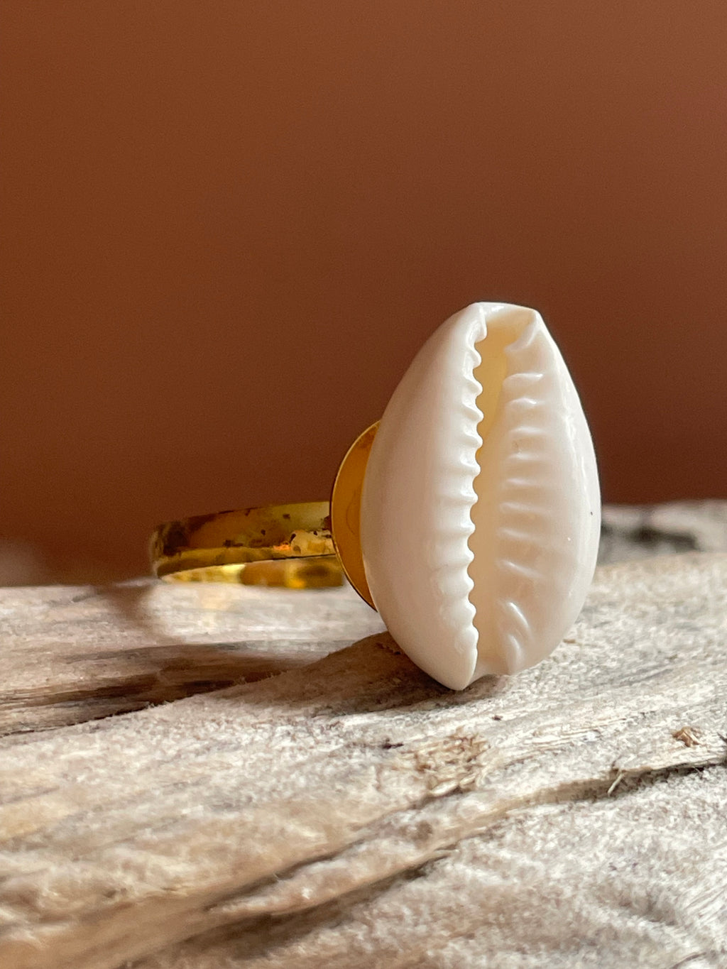 Cowrie Shell Gold Ring
