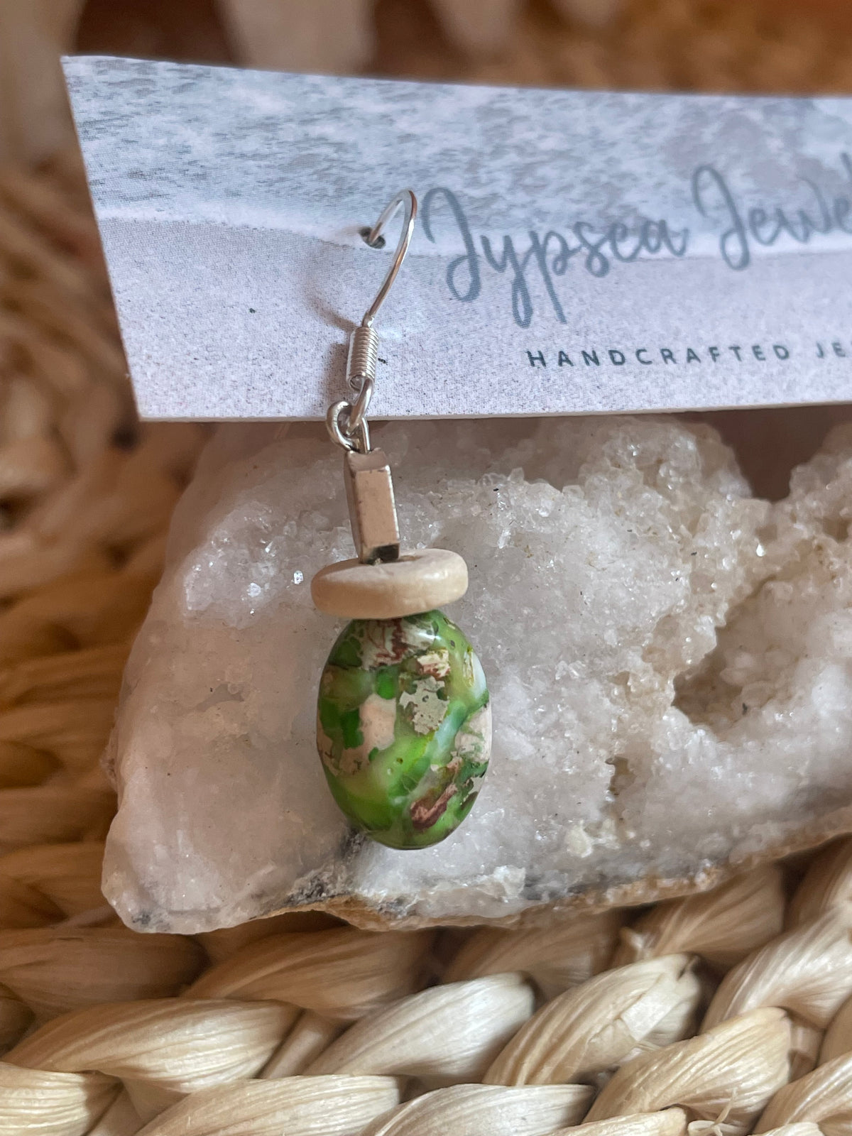 Green Jasper Dangles