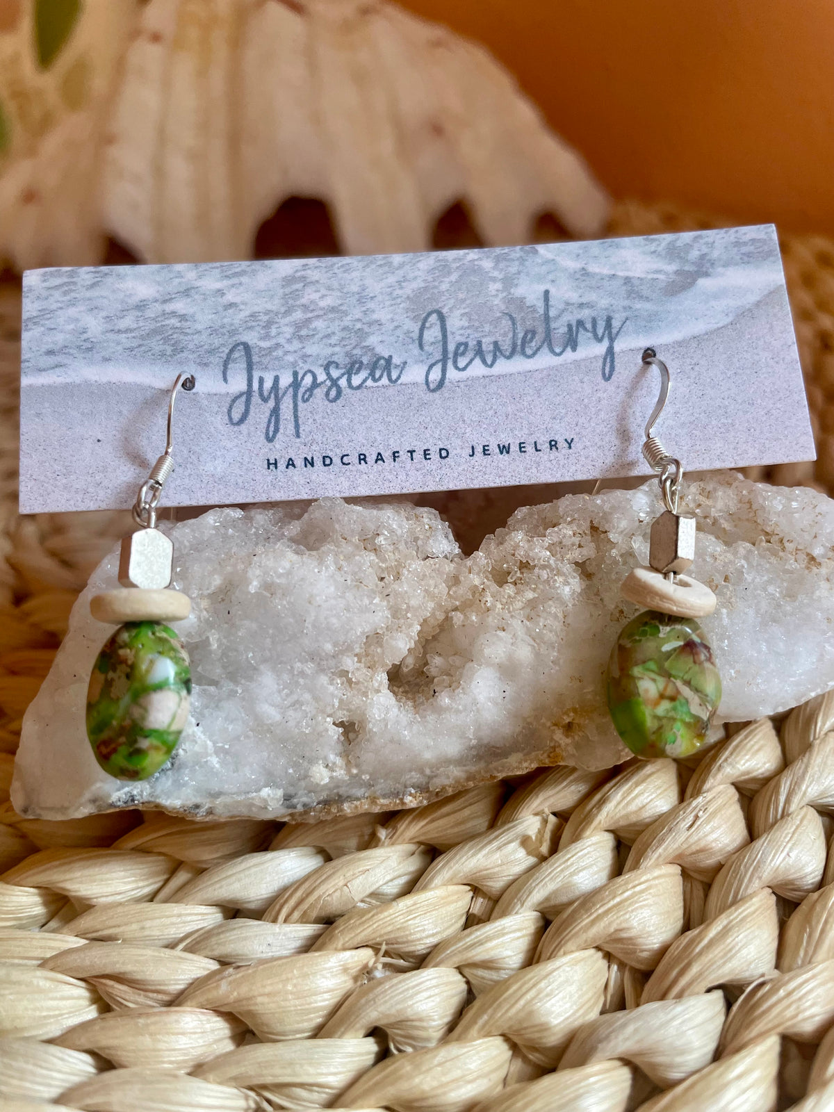 Green Jasper Dangles