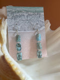 Raw Larimar Dangle Earrings