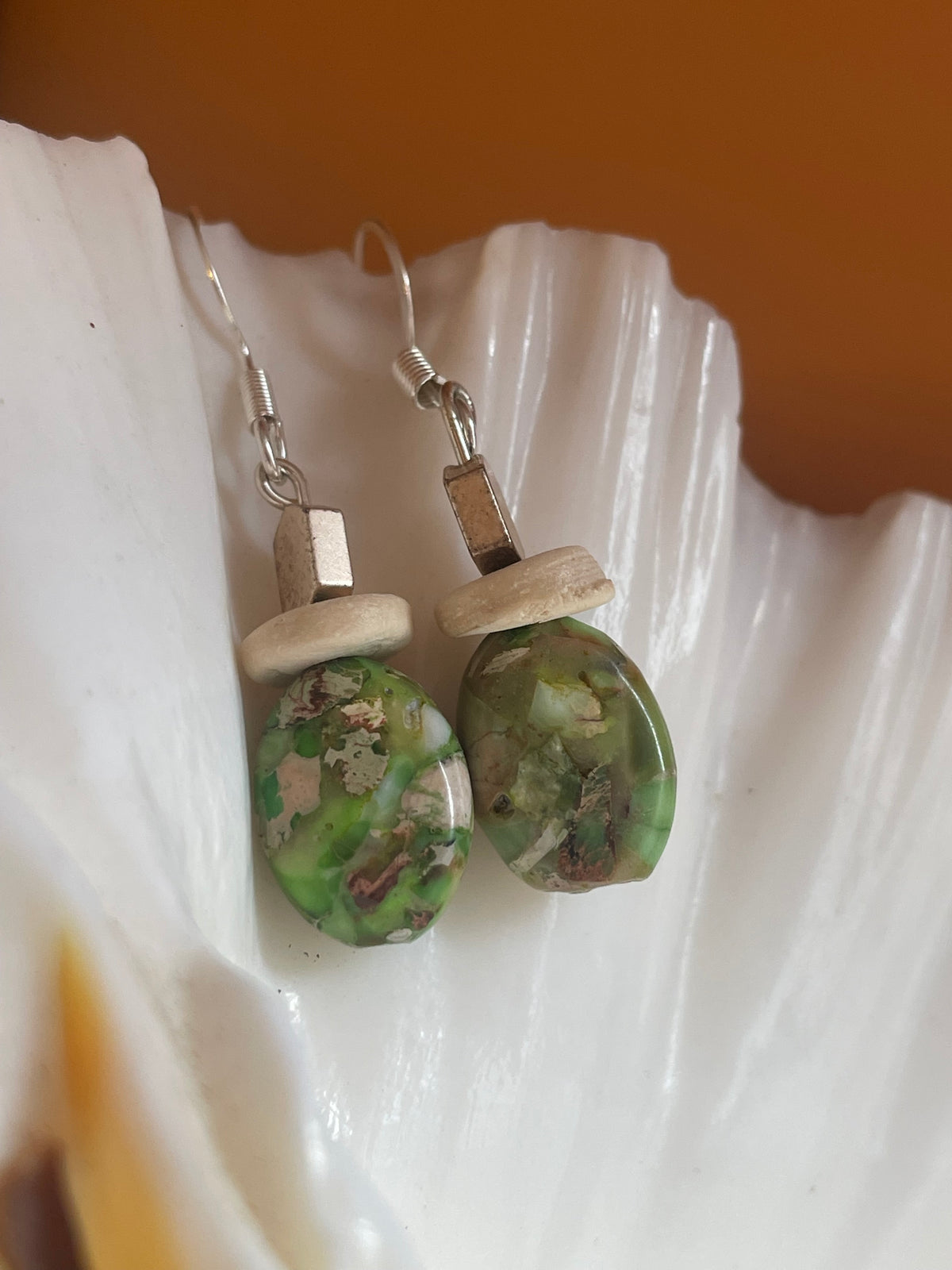 Green Jasper Dangles